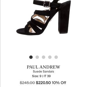 Paul Andrew suede leather heels size 38